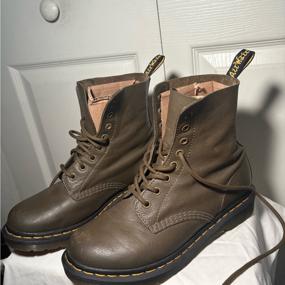 Dr. Martens Olive Green Boots